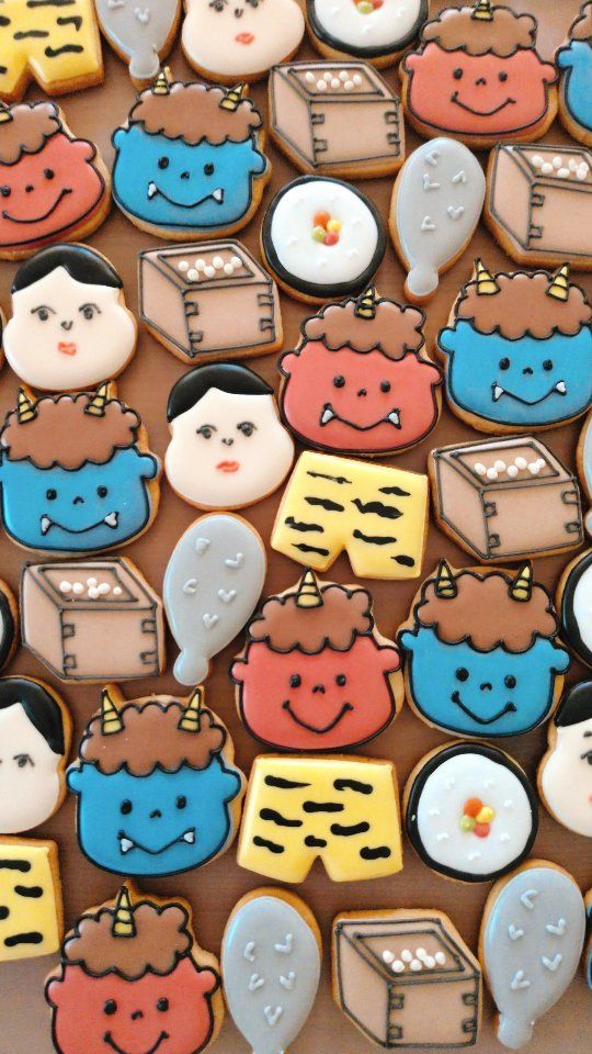 久しぶりの作ってみた✨⁡
⁡#節分クッキー